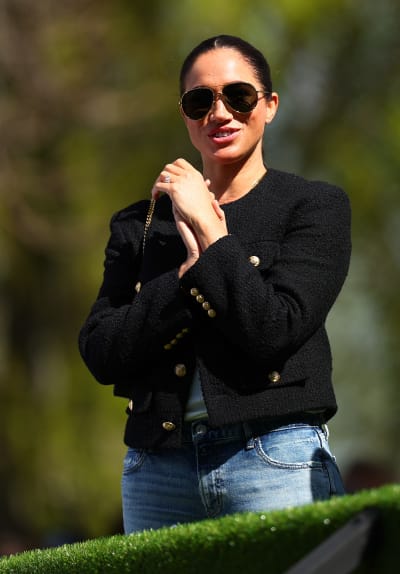 Meghan, duchesse de Sussex participe au Jaguar Land Rover Driving Challenge
