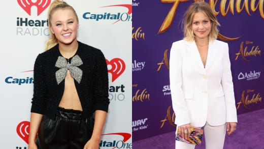Collage de JoJo Siwa et Candace Cameron Bure