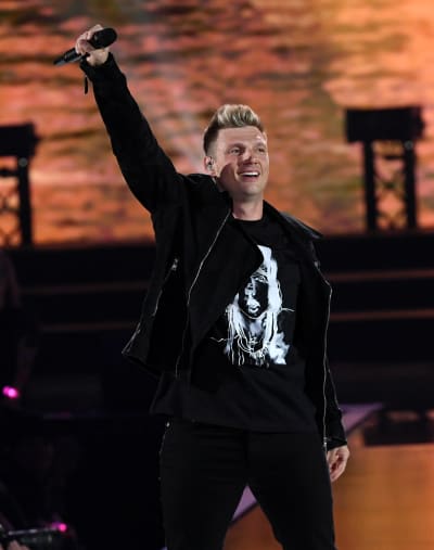 Nick Carter des Backstreet Boys se produit sur scène lors du iHeartRadio Music Festival 2019 