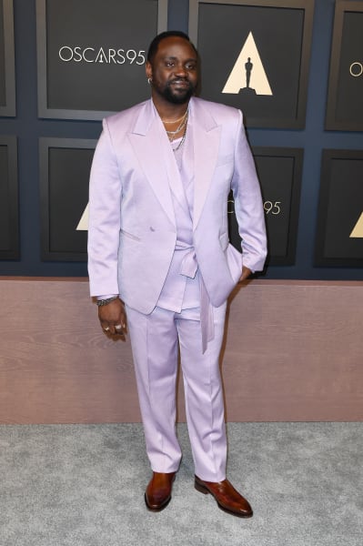 Brian Tyree Henry assiste au 95e déjeuner annuel des nominés aux Oscars au Beverly Hilton