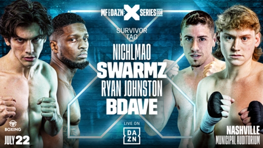 Date et heure de la pesée de l’étiquette de survivant MF & DAZN X Series 008