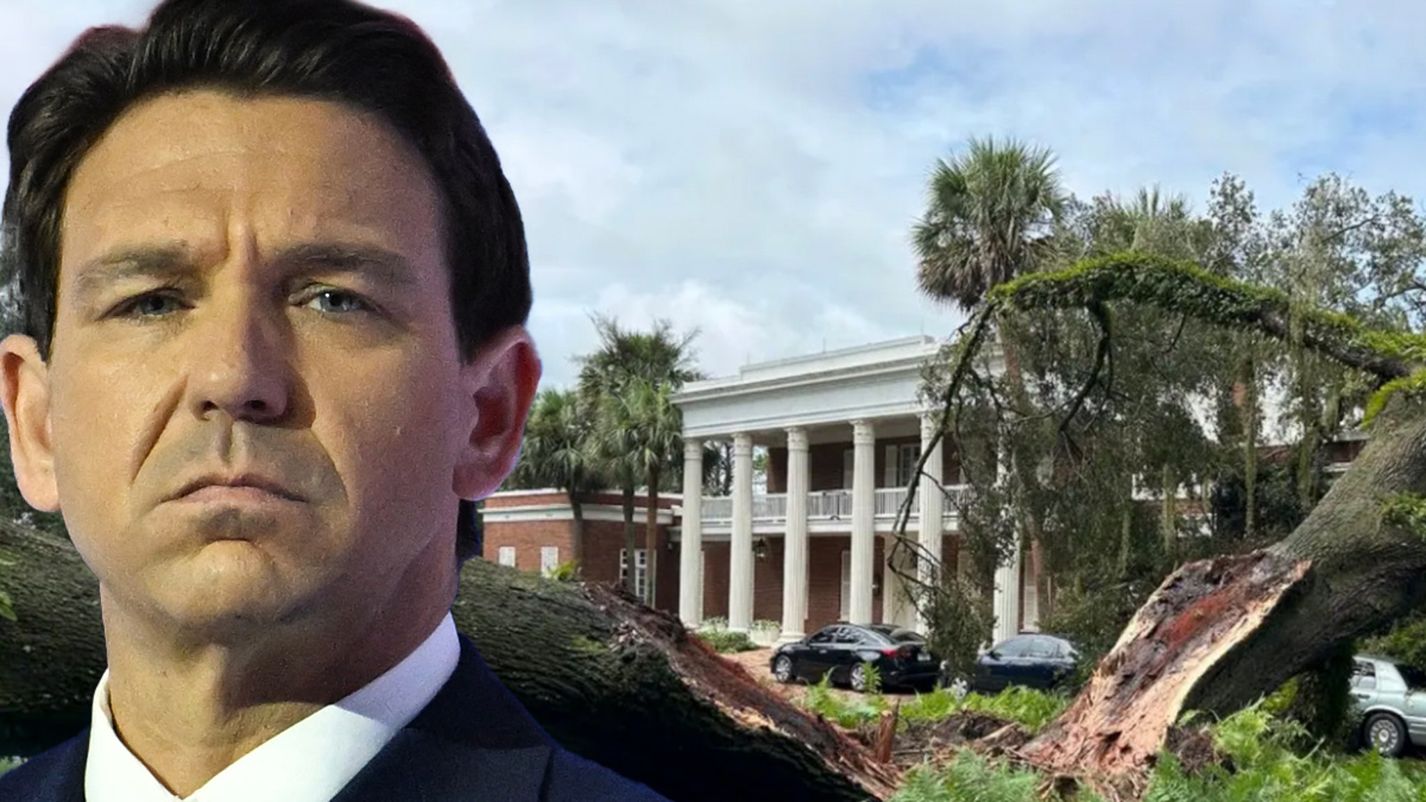 La maison de Ron DeSantis touchée par un énorme chêne lors de l’ouragan Idalia, la famille était présente.