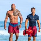 Dwayne Johnson as Mitch and Zac Efron as Matt Brody in Baywatch 2017. 