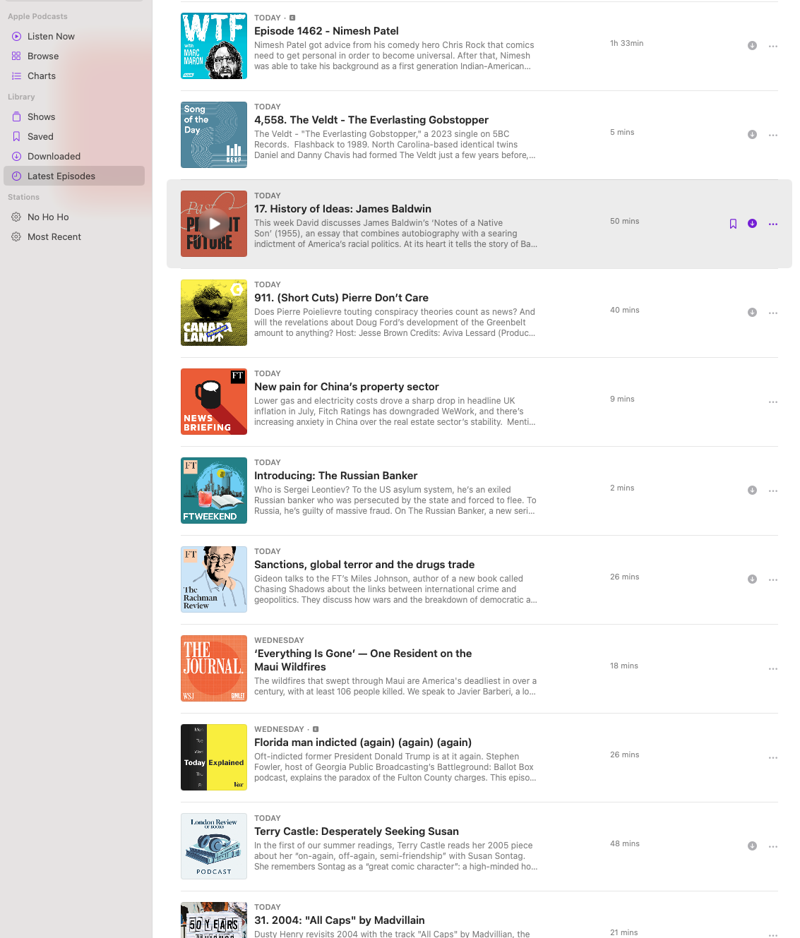 Actualisation plus lente des flux Apple Podcast sur Apple TV comparé à l’application Apple Podcast sur mon Mac