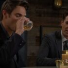 Mark Grossman and Jason Thompson as Adam and Billy at a bar in The Young and the Restless