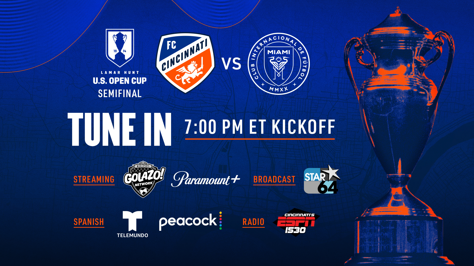 Demi-finale Coupe ouverte US | FC Cincinnati contre Inter Miami CF