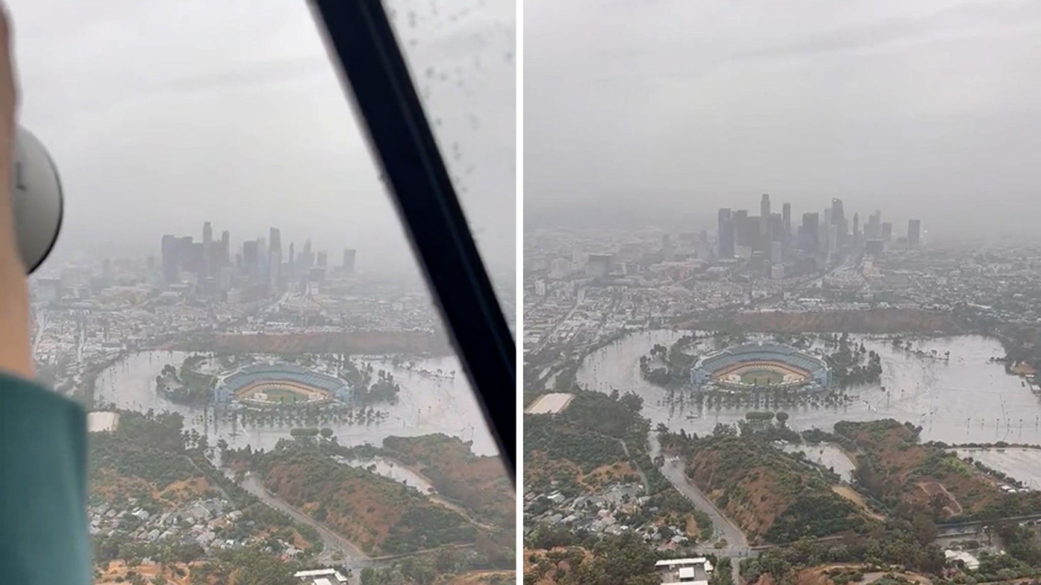 Hilary frôle l’inondation du stade Dodger