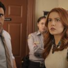 NANCY DREW, from left: RJ Hatanaka, Kennedy McMann, The Siege of the Unseen Specter', (Season 2, ep. 214, aired May 5, 2021). photo: Shane Harvey / ©The CW / Courtesy Everett Collection
