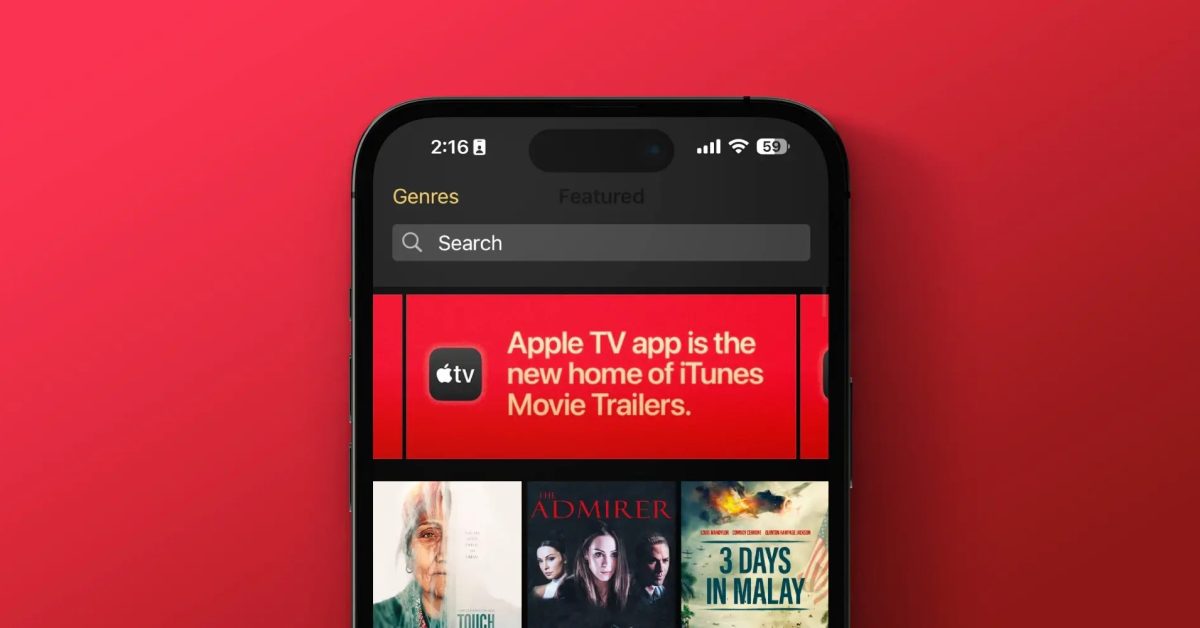 L’application ‘iTunes Movie Trailers’ disparaît après plus d’une décennie.