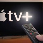 Apple TV Plus logo on TV 