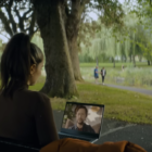 A screenshot from the film Flora and Son