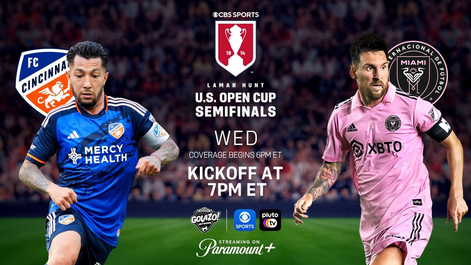Regarder demi-finale US Open Cup 2023, Inter Miami CF de Messi contre FC Cincinnati en direct et gratuitement sans câble