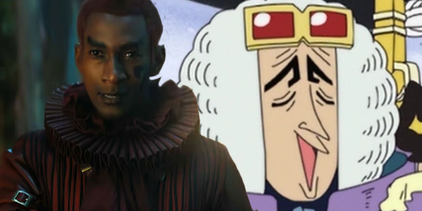 Mr. 7 de Netflix's One Piece à côté du personnage de l'anime