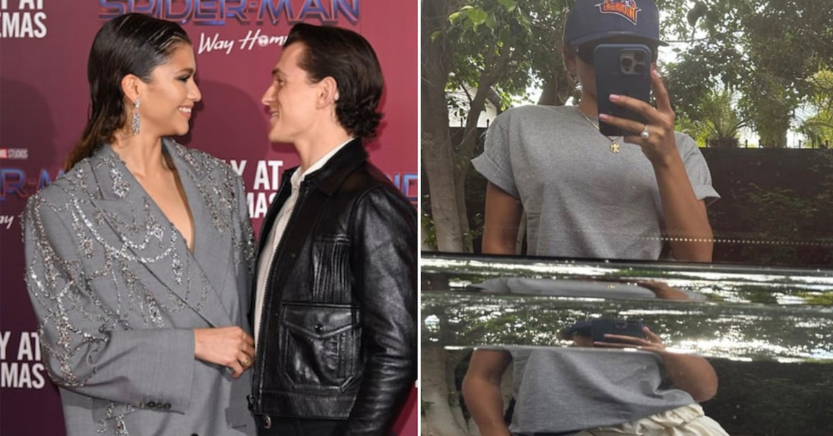 Zendaya nie les rumeurs de fiançailles avec Tom Holland suite à une photo de bague.