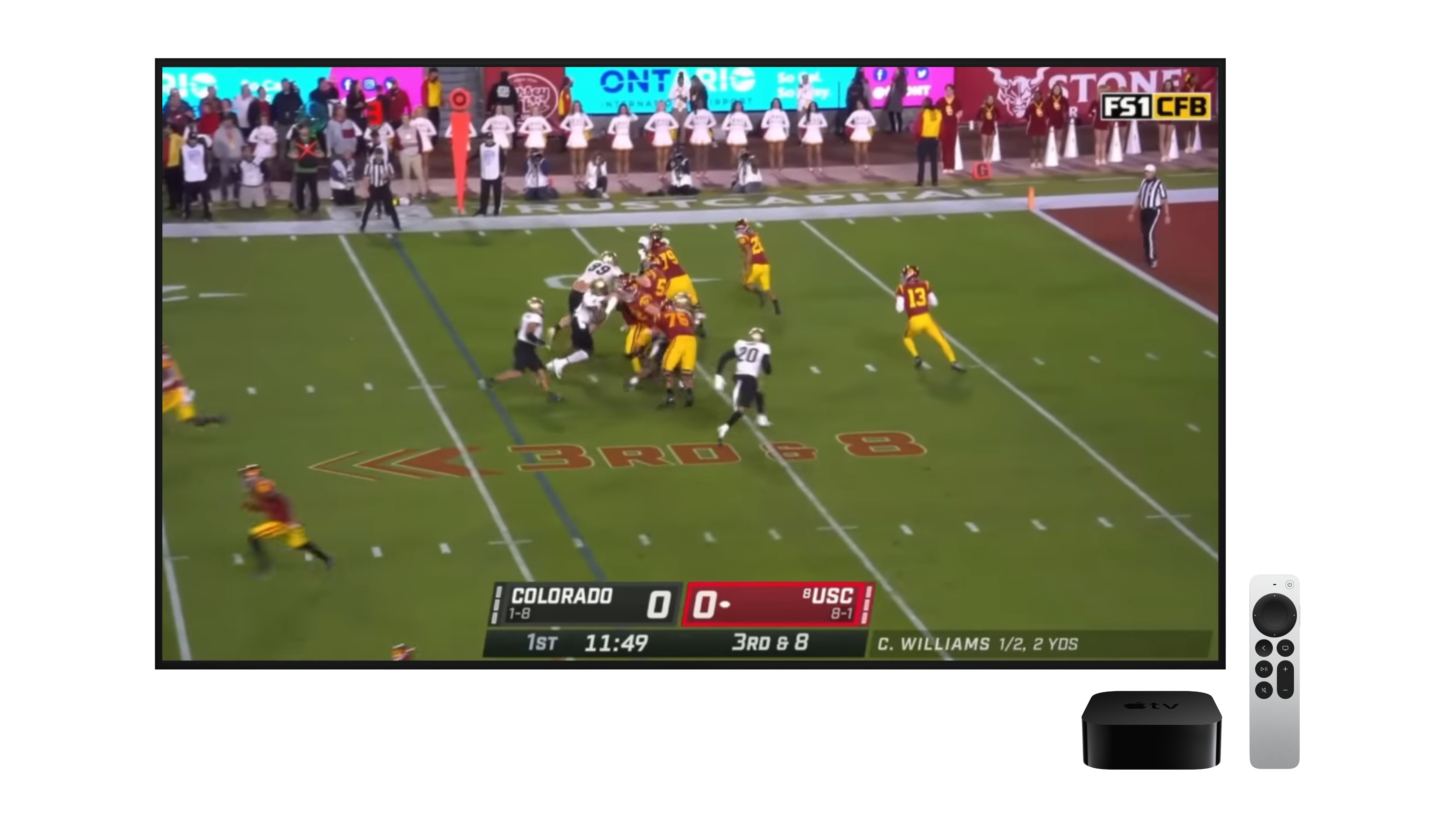 Diffusion en 4K de 3 matchs de football universitaire sur Apple TV 4K – Appleosophy