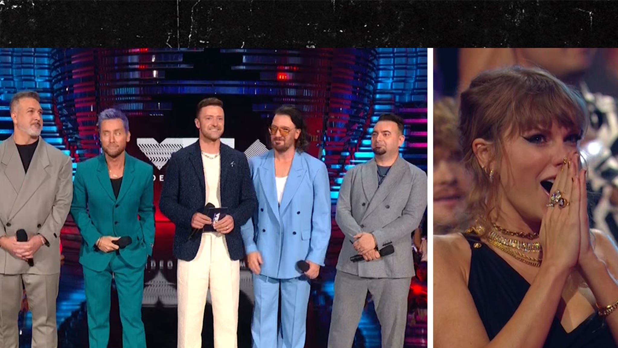 *NSYNC se réunit sur scène aux VMA, Taylor Swift enthousiasmée par le boys band