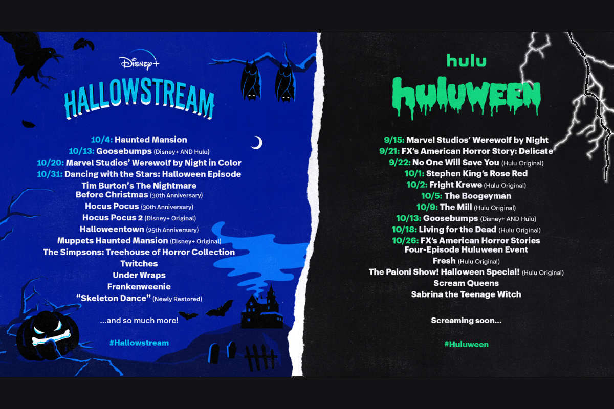 Programme Hallowstream et Huluween 2023 sur Disney+ et Hulu