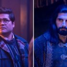 Harvey Guillen and Kayvan Novak as Guillermo and Nandor in 
