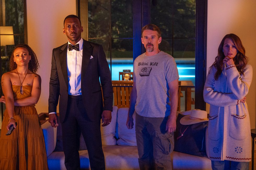 Myha'la Herrold, Mahershala Ali, Ethan Hawke, Julia Roberts, Leave the World Behind Myha'la Herrold, Mahershala Ali, Ethan Hawke, Julia Roberts, Leave the World Behind