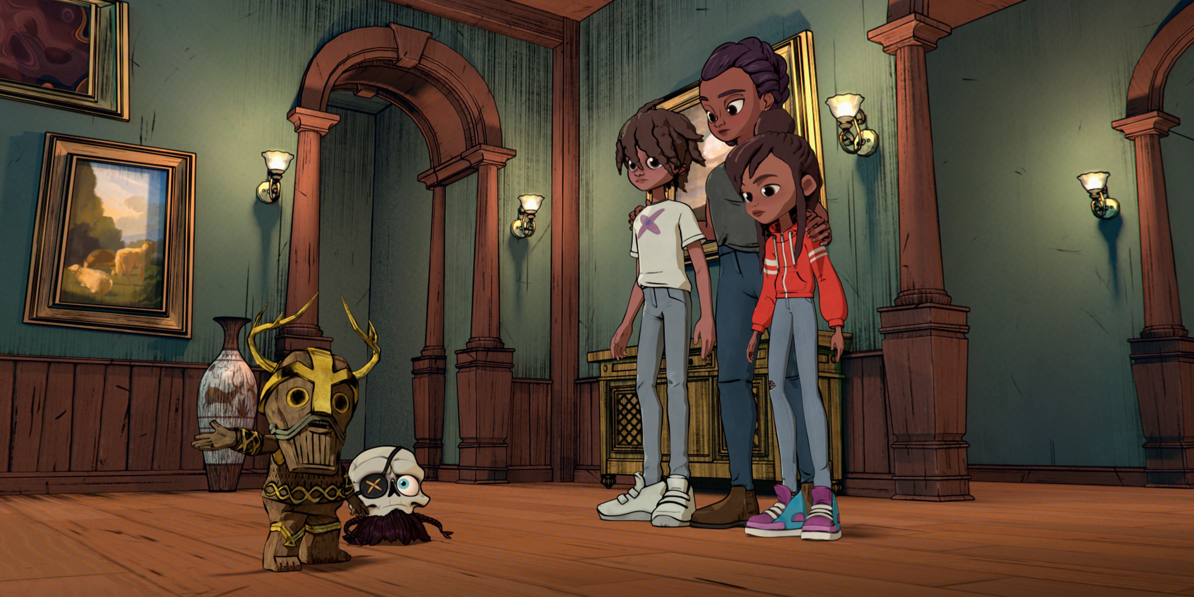 The family meets their totem companions