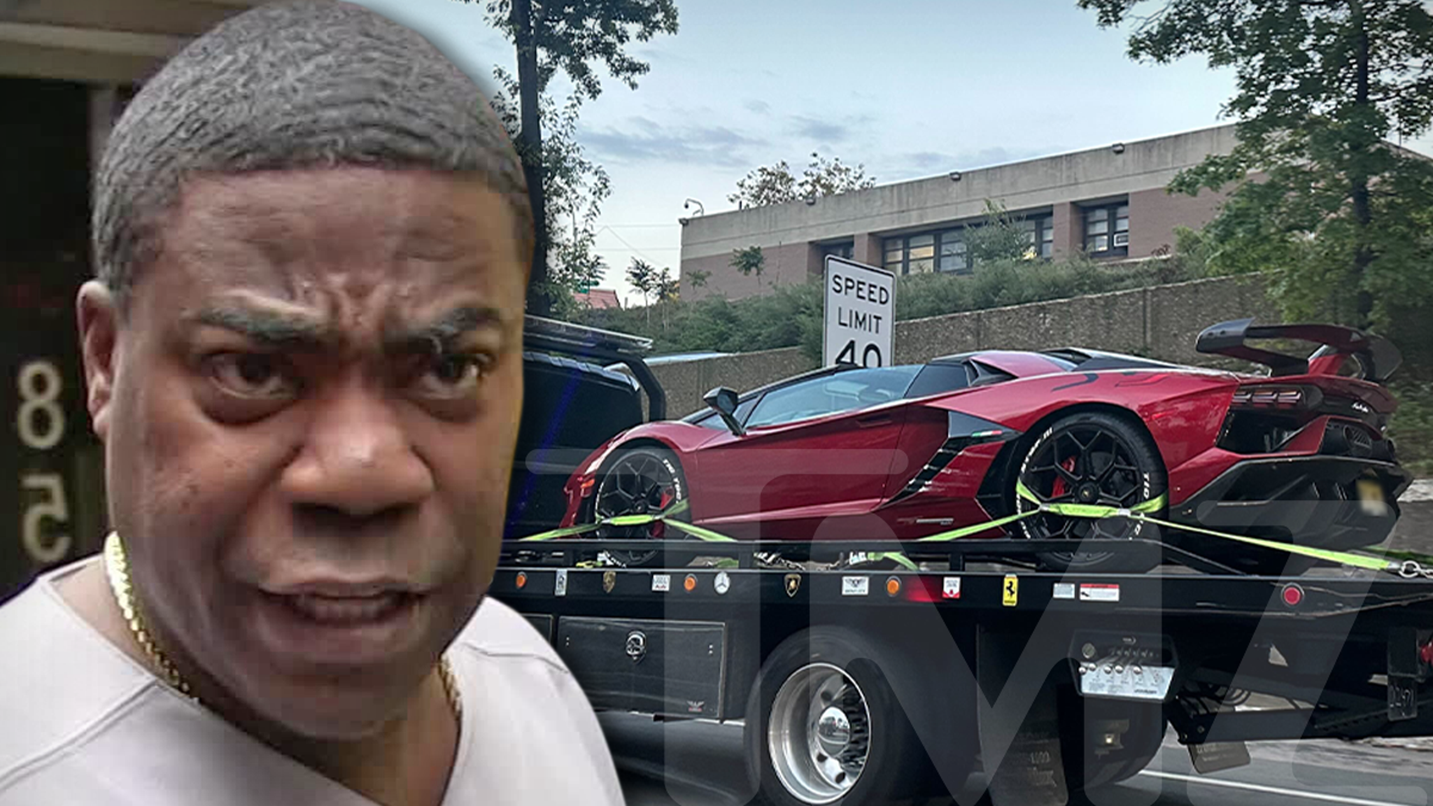 Accident: Lamborghini Aventador de Tracy Morgan endommagée