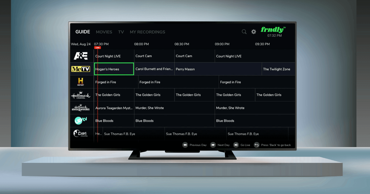 Ajout de Me TV Plus et Justice Central à Frndly TV, service streaming économique