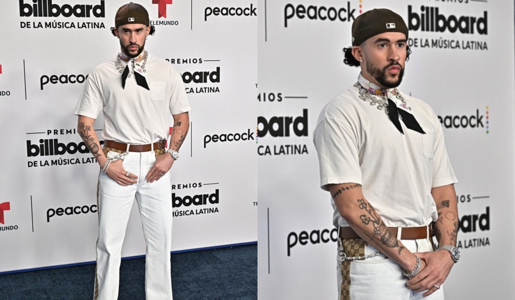 Bad Bunny rayonne en Gucci aux Billboard Latin Music Awards 2023