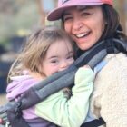 Caterina Scorsone with her daughter