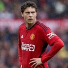 Victor Lindeloef with his hands on his hips ahead of the Man Utd vs Galatasaray live stream
