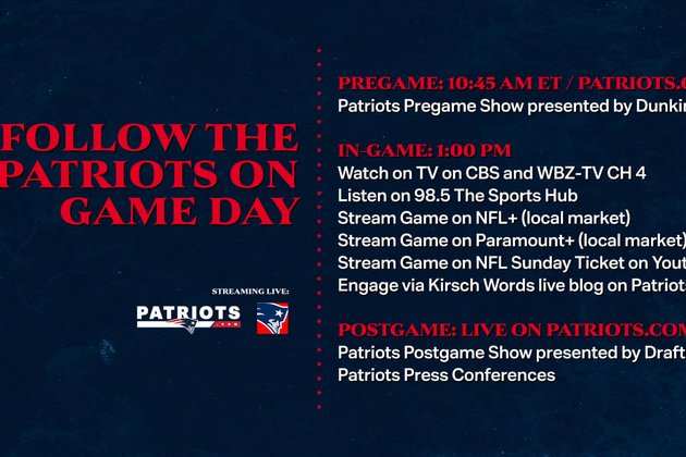 Comment regarder/écouter : Patriots contre Dolphins