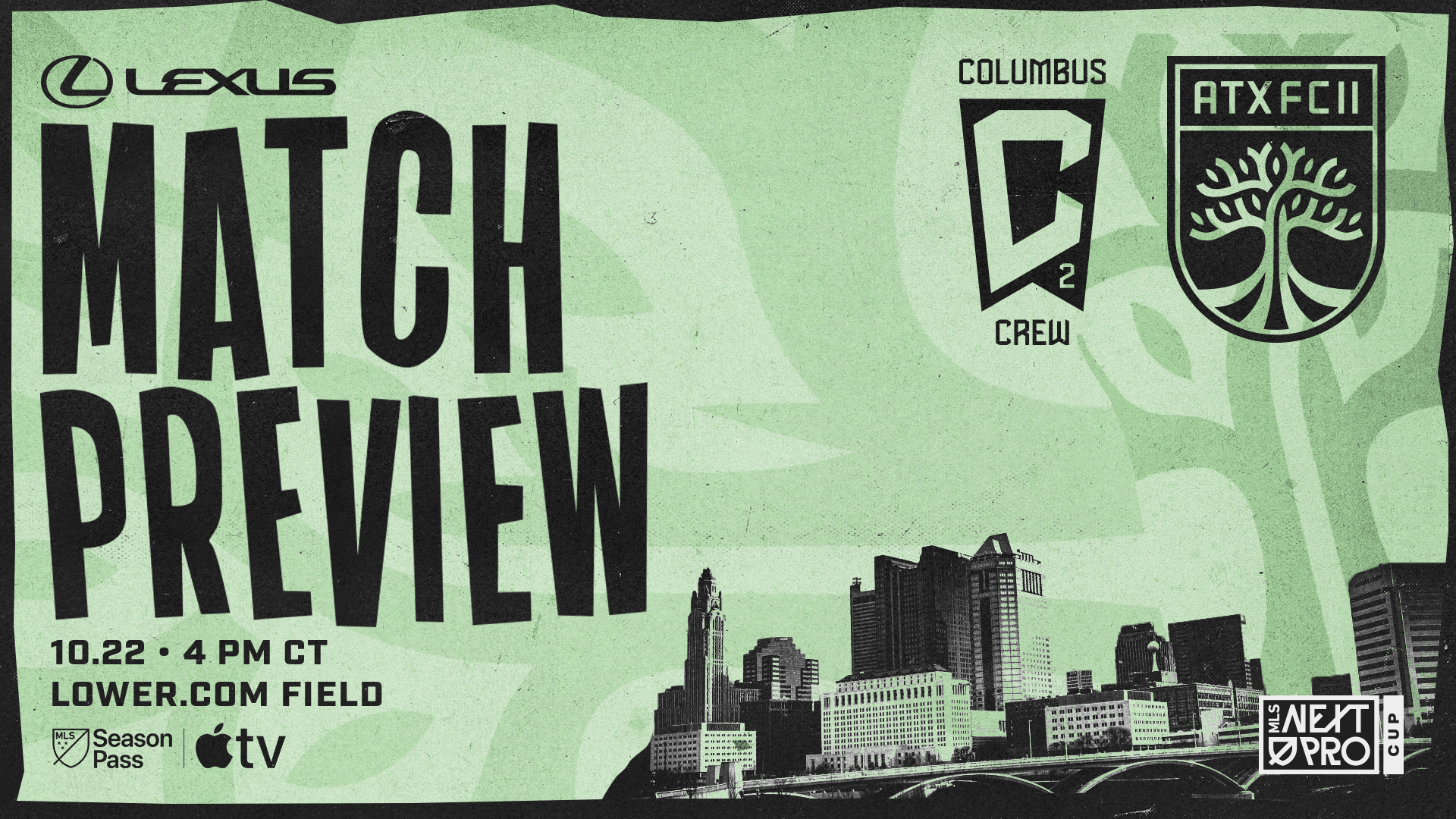 Crew vs Austin FC II : Avant-match présenté par Lexus | 22 octobre 2023