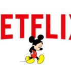 Netflix logo with Sad Mickey Mouse