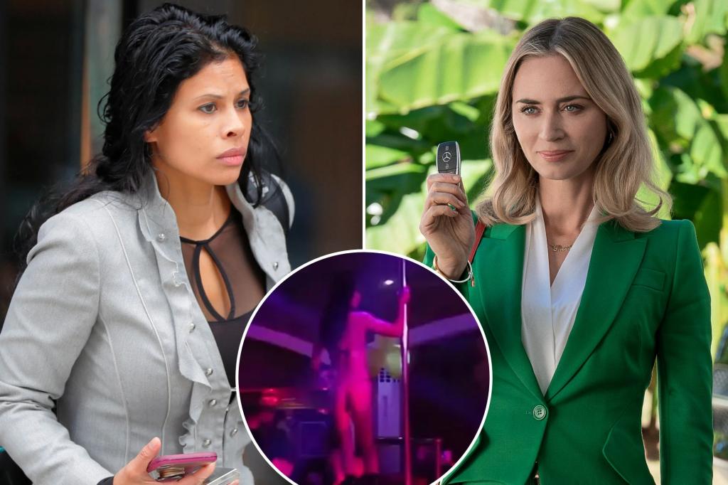 Emily Blunt dévoile son rôle de strip-teaseuse dans la promotion du fentanyl pour une compagnie pharmaceutique.