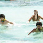 Sabiyah, Sean, Emily, and Kaleb of Tribe Lulu compete in the 