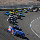Kyle Larson sweeps the day at Las Vegas, holding off Christopher Bell in tight finish