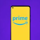 Amazon Prime logo on a phone screen