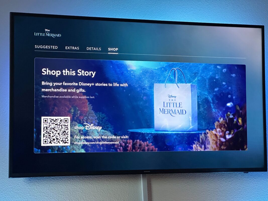 Nouvelle section shopDisney ajoutée aux films Disney+