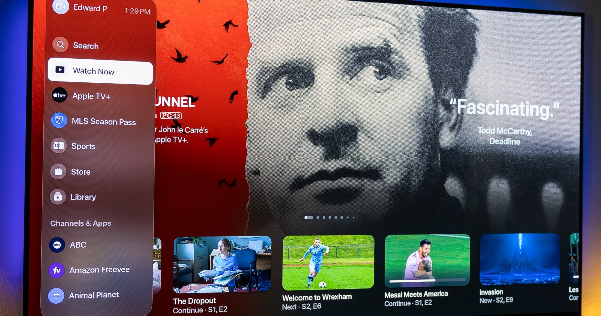 Nouvelle version bêta tvOS 17.2 : sidebar ajoutée à l’app TV Apple