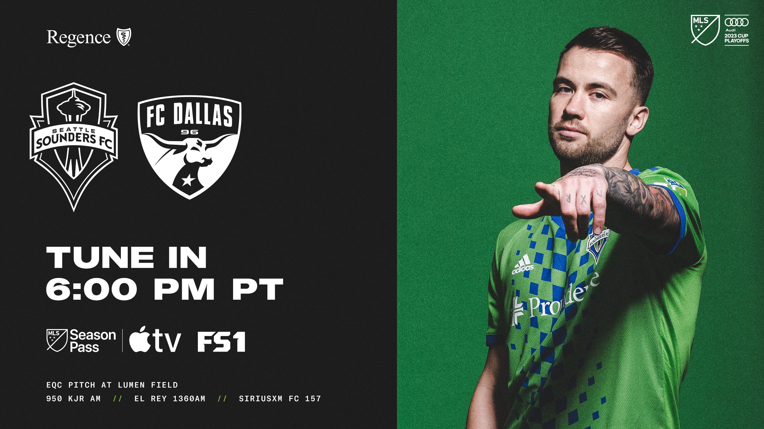 Regardez Sounders FC vs FC Dallas dans les playoffs de la MLS Cup