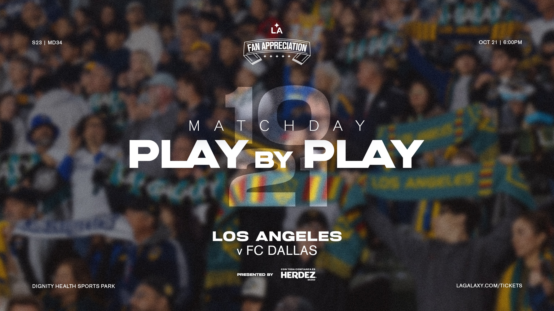Soirée spéciale pour les fans du LA Galaxy contre FC Dallas le 21 octobre 2023