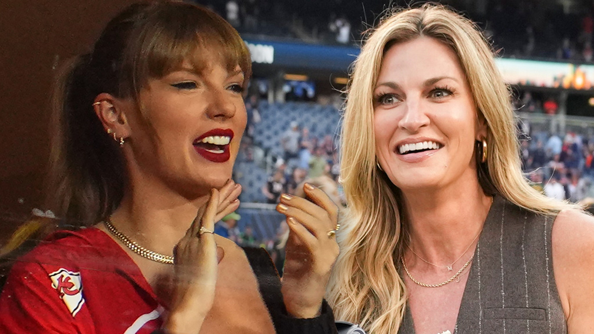 Taylor Swift en veste Erin Andrews pour le match NFL de Travis Kelce
