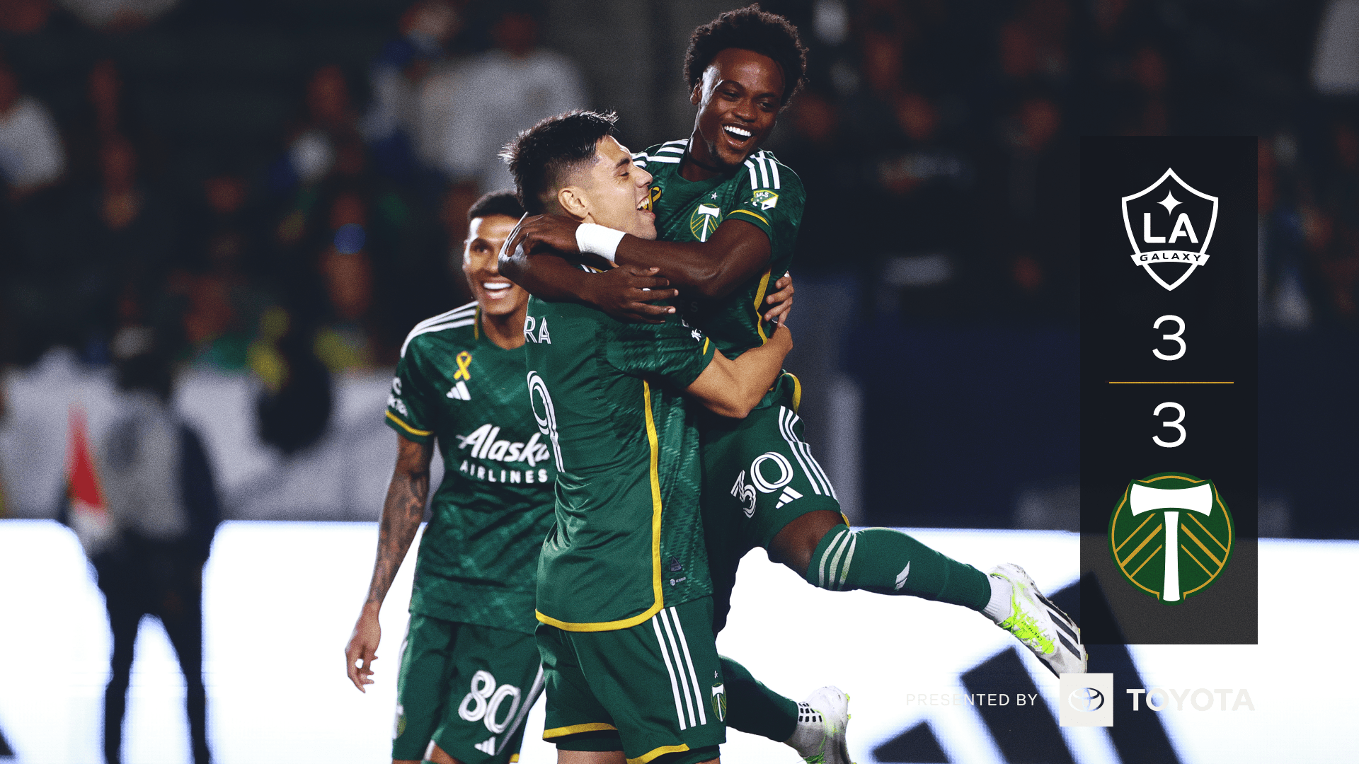 Timbers enchaînent 7 matchs sans défaite, un nul 3-3 contre LA Galaxy