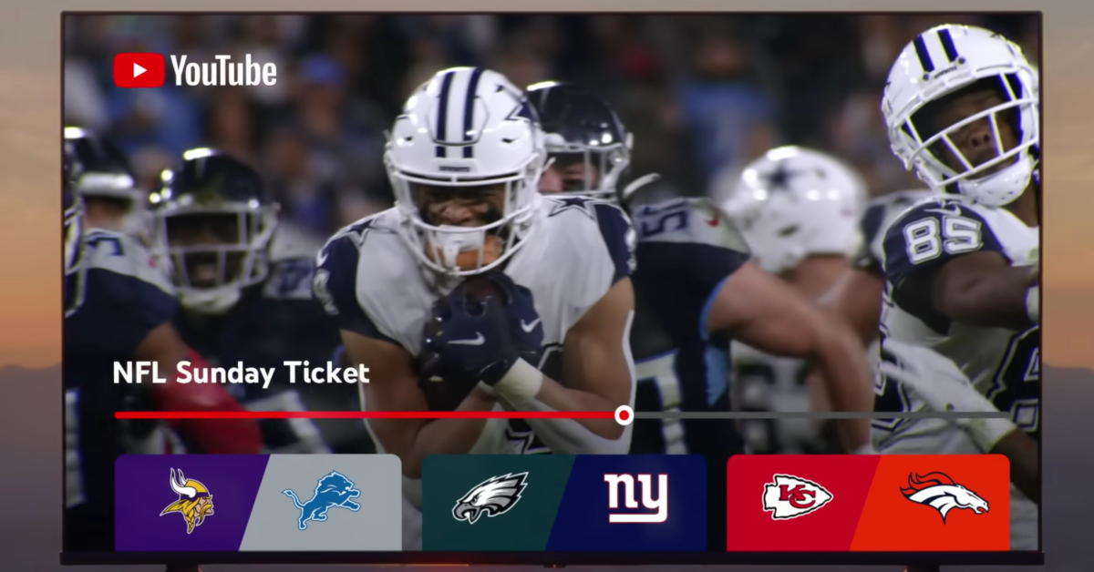 Problèmes techniques sur YouTube pour la programmation NFL Sunday Ticket