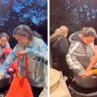 Mom and Kids Seen Taking All Halloween Candy From One House