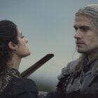 Anya Chalotra and Henry Cavill in The Witcher