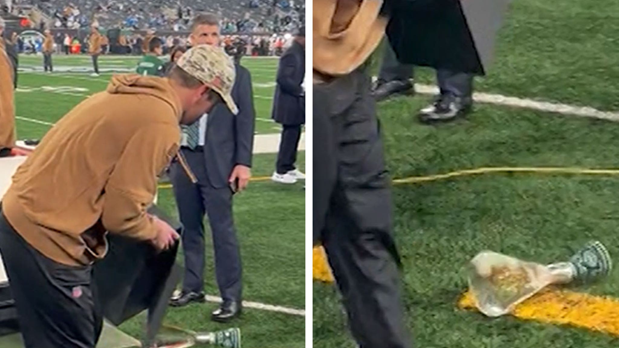Aaron Rodgers nie avoir fait tomber un bong sur le bord du terrain, c’était de la tequila