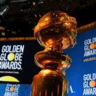 Golden Globes statuette on stage