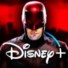 Charlie Cox as Daredevil, Disney+ logo