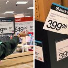 Target Roasted for Black Friday Signage Covering Exact Same Prices