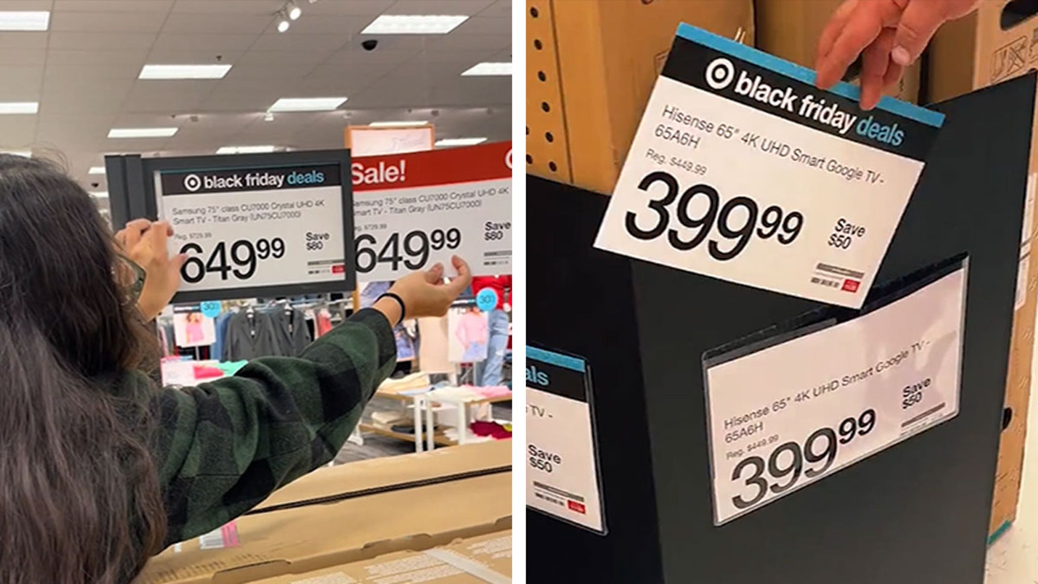 Controverse sur les affichages de Target pour le Black Friday: les mêmes prix dissimulés
